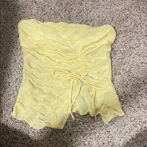 Urban Outfitters Yellow Textured Tank Top